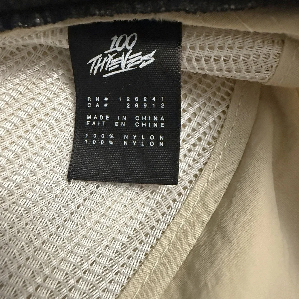 100 Thieves Baseball Hat Cap Foundations Nylon‎ Snapback Unstructured Dad Beige